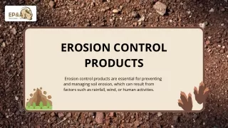 Erosion Control Products