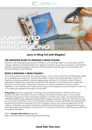 Learn to Wing Foil with Slingshot