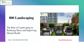 The Role of Landscaping in Reducing Stress and Improving Mental Health