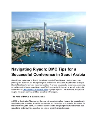 Navigating Riyadh_ DMC Tips for a Successful Conference in Saudi Arabia