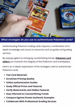 What strategies do you use to authenticate Pokemon cards?