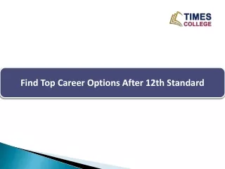 Find Top Career Options After 12th Standard
