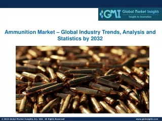 Ammunition Market – Global Industry Trends, Analysis and Statistics by 2032