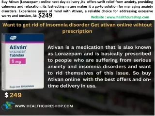 Buy ativan online  Bringing Calmness to Anxious Minds