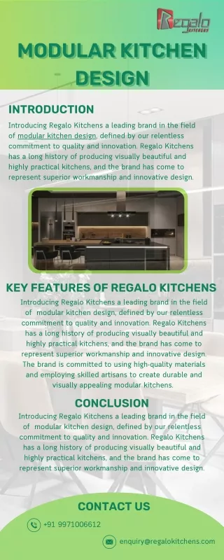 Modular Kitchen Design | Regalo Kitchens