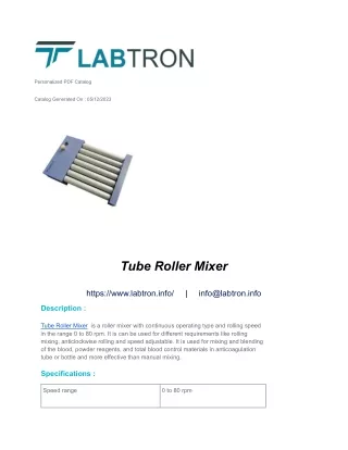 Tube Roller Mixer