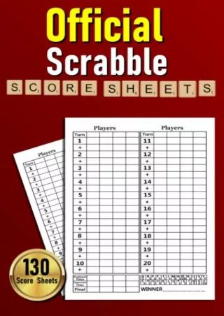 get [⚡PDF] ✔Download⭐ Official Scrabble Score Sheets: 130 Score Pads for Scorekeeping, Scrabble Game