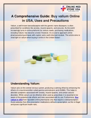 Buy valium in USA