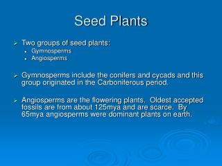 Seed Plants