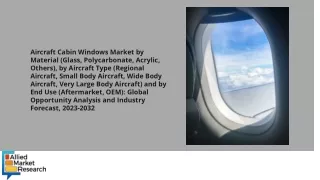 Aircraft Cabin Windows Market PDF