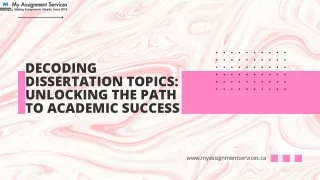 Decoding Dissertation Topics Unlocking the Path to Academic Success