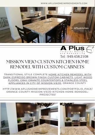 Mission Viejo custon kitchen Home Remodel with custom cabinets