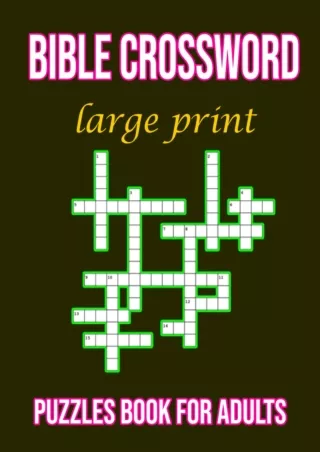 ✔Download⭐/⚡PDF Bible Crossword Puzzles Book For Adults Large Print: 2022 Easy To Medium Level