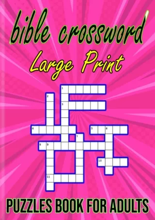 ⚡PDF_ Bible Crossword Puzzles Book For Adults Large Print: 2022 Christian And