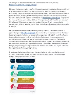 HR Software in Sharjah: Leveraging Attendance Modules for Planning