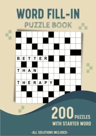 ✔Download⭐ Book [⚡PDF] Word Fill In Puzzles Book For Adults and Teens: 200 Fill ins Word Puzzles With