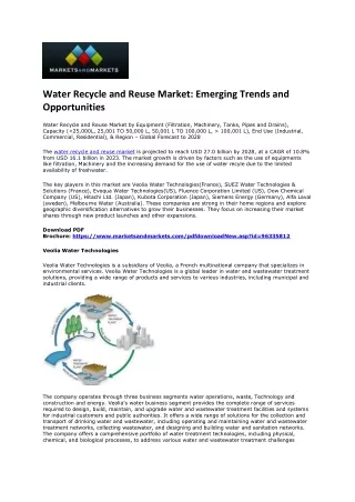 Riding the Wave: Water Reuse Market Growth Projections