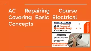 AC Repairing Course Covering Basic Electrical Concepts