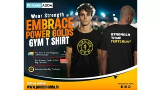 Wear Strength Embrace Power Gym Quotes T Shirt – Punjabi Adda