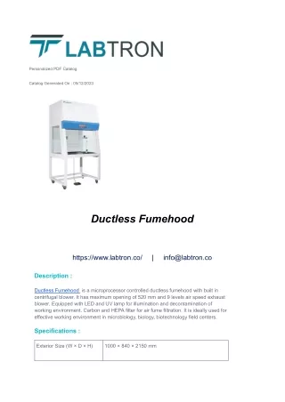 Ductless Fumehood