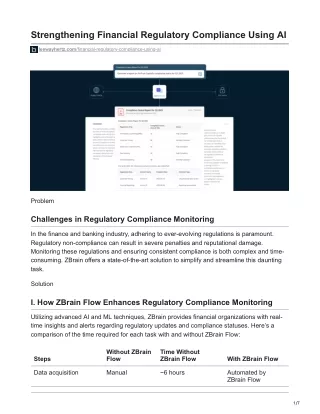 Strengthening Financial Regulatory Compliance Using AI