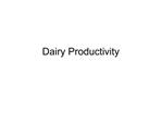 Dairy Productivity