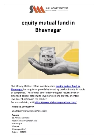 Equity Mutual Fund In Bhavnagar