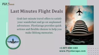 Quick Getaways: Last-Minute Flight Extravaganza! Call  1-877-658-1183 for Best O