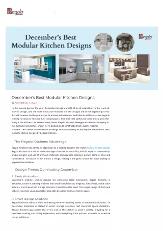 December’s Best Modular Kitchen Designs