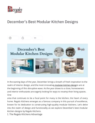 December’s Best Modular Kitchen Designs