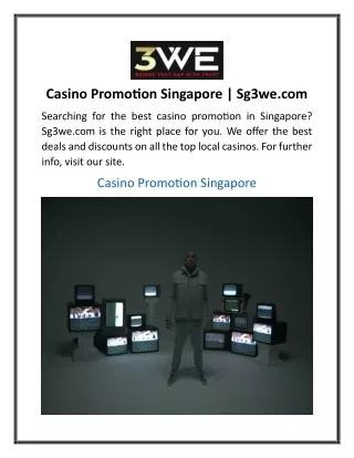 Casino Promotion Singapore Sg3we