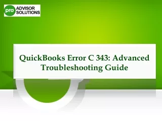 How To Resolve QuickBooks Error C 343 Quickly