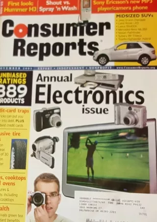 ✔Download⭐ Book [PDF]  Consumer Reports 'Annual Electronic Issue' (Annual Electr