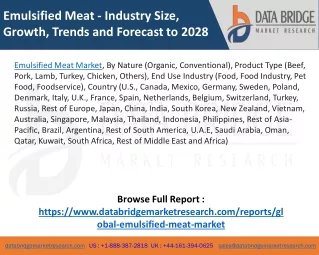 Emulsified Meat Size, Share, Trend Market