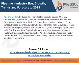 Piperine Size, Share, Trend market