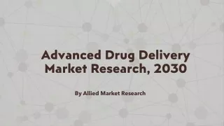 Advanced Drug Delivery Market Size, Share, Growth, Trends, Forecast 2023-2032