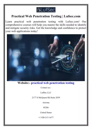 Practical Web Penetration Testing  Lufsec.com