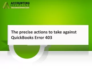 Instant Method To Troubleshoot QuickBooks Error 403