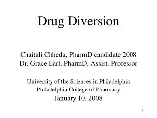 Drug Diversion