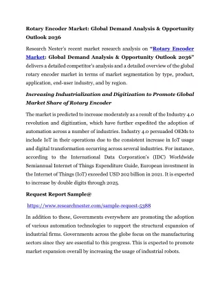 Rotary Encoder Market: Global Demand Analysis & Opportunity Outlook 2036