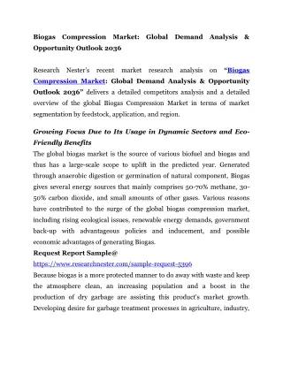 Biogas Compression Market: Global Demand Analysis & Opportunity Outlook 2036