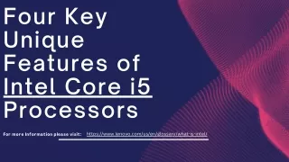 Four Key Unique Features of Intel Core i5 Processors