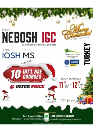 Mastering the Magic of Nebosh Course in Turkey With Green World Group