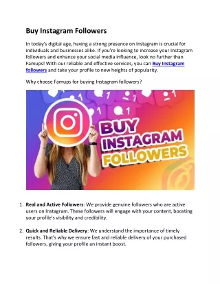 Buy Instagram Followers