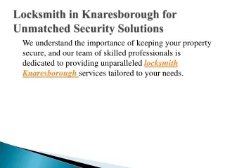 Locksmith Knaresborough