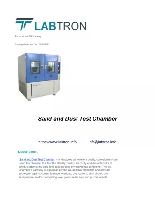 Sand and Dust Test Chamber