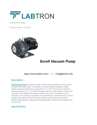Scroll Vacuum Pump