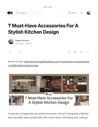 7 Must-Have Accessories For A Stylish Kitchen Design