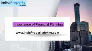 Importance of Financial Planning