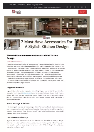 7 Must-Have Accessories For A Stylish Kitchen Design